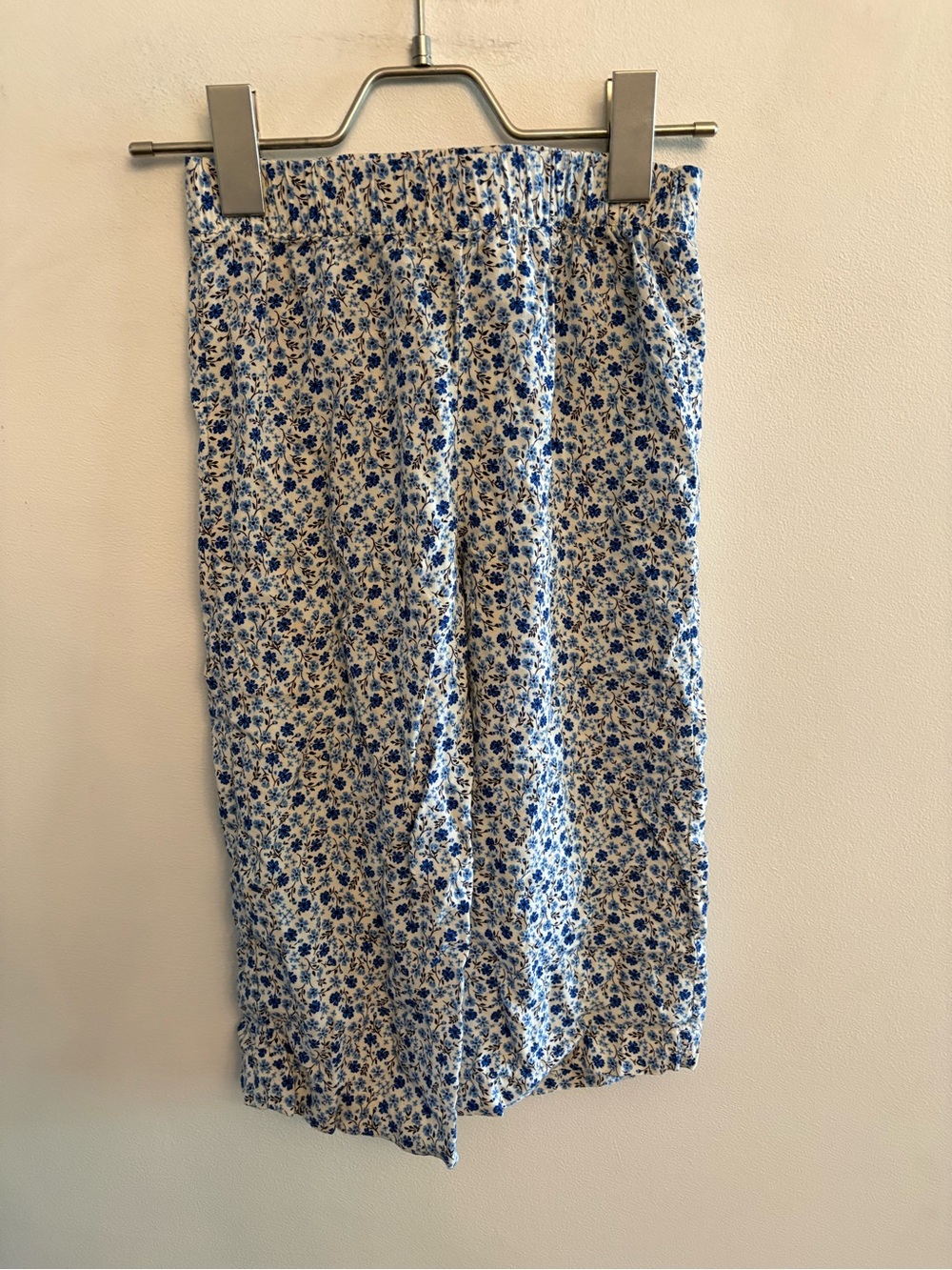 H&M Wide leg pant with Blue Floral Print